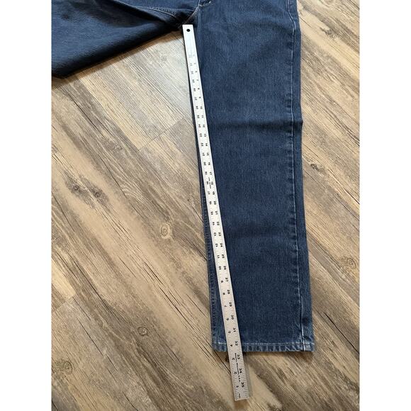 Carhartt FR Jeans Mens 36x34 Blue Denim HRC3 FRB 160 DNM Work Dark - Picture 2 of 7